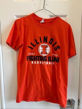 Illinois Fighting Illini Orange Basketball Tee